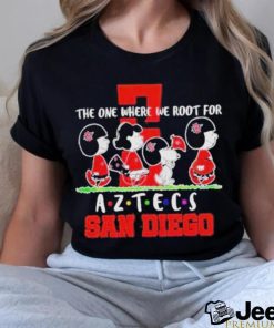 Official Snoopy And Woodstock The One Where We Root For San Diego Aztecs And Logo Shirt