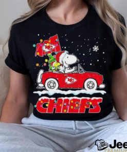 Official Snoopy and Woodstock driving car Oklahoma State Cowboys Christmas shirt