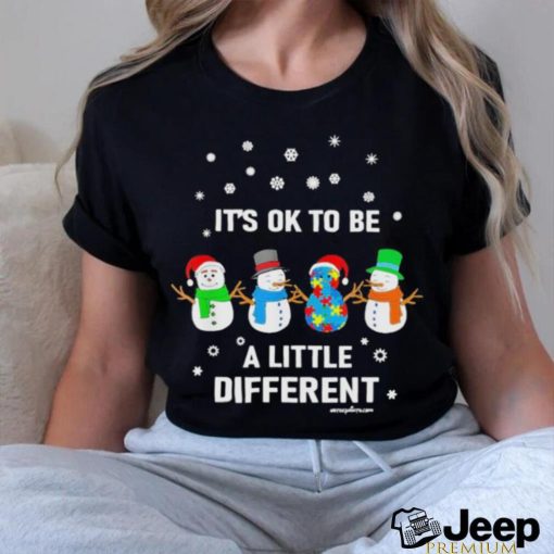 Official Snowman it’s ok to be a little different Christmas shirt