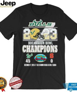 Official South Florida Bulls 2023 Boca Raton Bowl Champions 45 0 Shirt