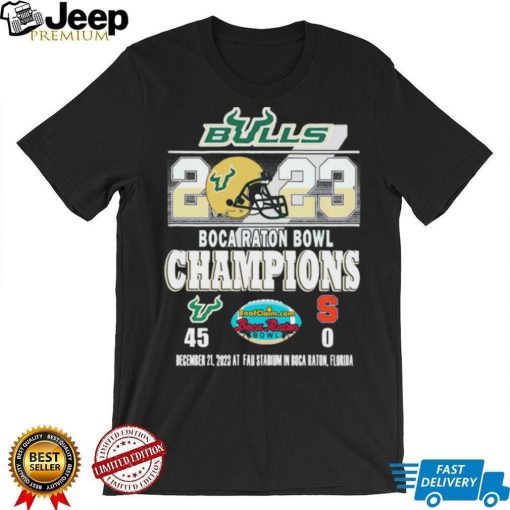 Official South Florida Bulls 2023 Boca Raton Bowl Champions 45 0 Shirt