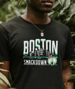 Official Sportiqe SmackDown X Boston Celtics Sept 2023 Shirt