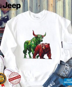 Official Stained Glass Bear And Bull T shirt