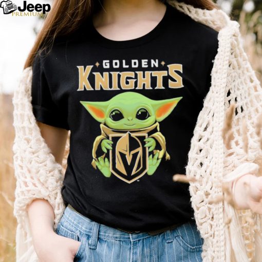 Official Star Wars Baby Yoda Hug Golden Knights 2021 T Shirt