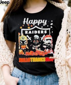 Official Star wars las vegas raiders happy hallothanksmas T shirt