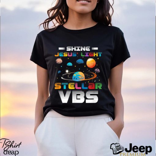 Official Stellar Bible School VBS Shine Jesus Light Christian T Shirt