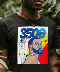 Official Stephen Curry Golden State Warriors NBA History To Reach 3500 Threes T Shirt