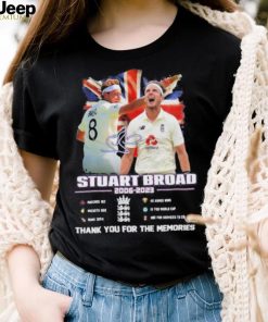 Official Stuart Broad 2006 2023 Thank You For The Memories T Shirt