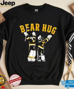 Official Swayman And Linus Bear Hug Boston Hockey 2023 Shirt