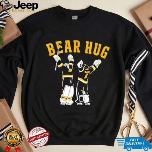 Official Swayman And Linus Bear Hug Boston Hockey 2023 Shirt