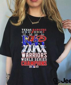 Official Texas Rangers Road Warriors World Series Champions 2023 Abbey Road Signatures Shirt