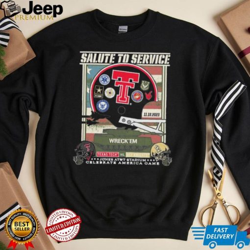 Official Texas Tech Red Raiders Vs UCF Knights 2023 Salute To Service Game Day Shirt