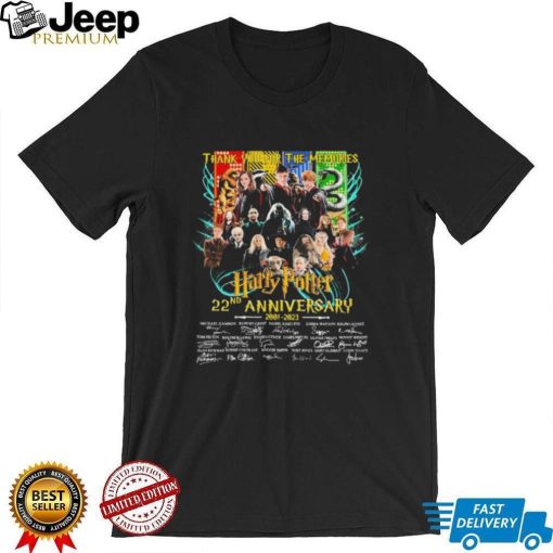 Official Thank You For The Memories Harry Potter 22nd Anniversary 2001 2023 Signatures Shirt