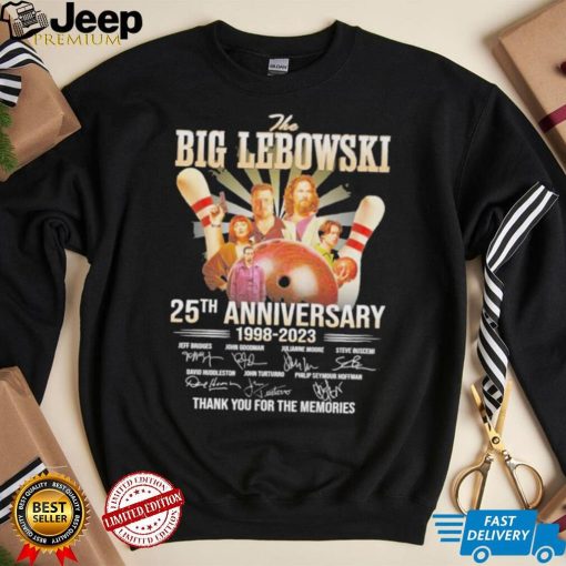 Official The Big Lebowski 25th Anniversary 1998 – 2023 Thank You For The Memories T Shirt