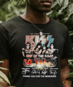 Official The Final Tour Ever Kiss End Of The Road World Tour 50 Years 1975 – 2023 Thank You For The Memories T shirt