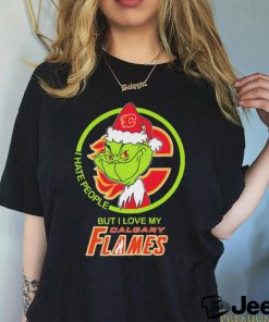 Official The Grinch I Hate People But I Love My Calgary Flames Shirt