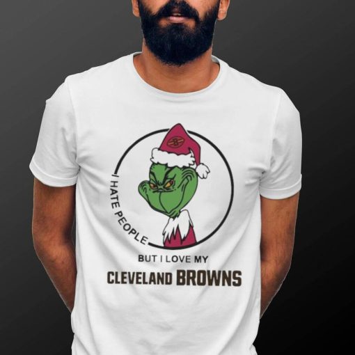 Official The Grinch I Hate People But I Love My Cleveland Browns shirt