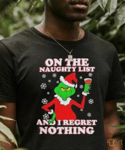 Official The Grinch Kansas City Chiefs On The Naughty List And I Regret Nothing Christmas 2023 T shirt