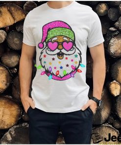 Official The Santa With Sunglasses Christmas Pink Women Girls Kids T Shirt