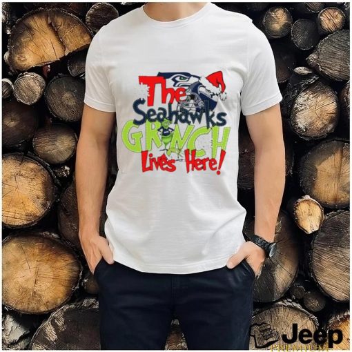 Official The Seahawks Grinch Lives Here Christmas Shirt