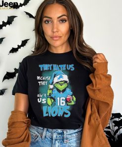 Official They Hate Us Because Ain’t Us Detroit Lions The Grinch Christmas Shirt