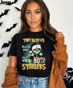 Official They Hate Us Because Ain’t Us Pittsburgh Steelers The Grinch Christmas Shirt