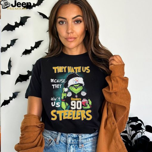 Official They Hate Us Because Ain’t Us Pittsburgh Steelers The Grinch Christmas Shirt