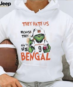 Official They Hate Us Bengals Joe Burrow Santa Grinch Christmas Shirt