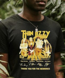 Official Thin Lizzy 53rd Anniversary 1969 – 2023 Thank You For The Memories Signatures Shirt