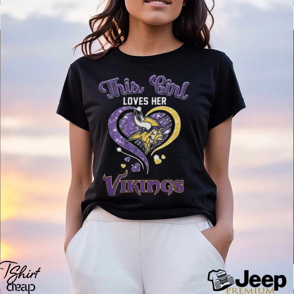 Official This Girl Loves Her Minnesota Vikings Hearts 2023 T shirt