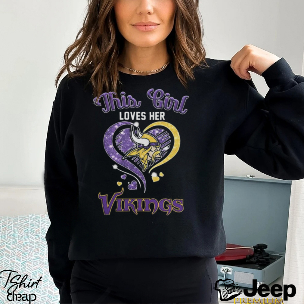 Official This Girl Loves Her Minnesota Vikings Hearts 2023 T shirt