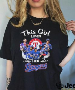 Official This Girl loves her Texas Rangers 2023 Signatures Shirt