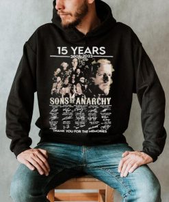 Official Top 15 years 2008 – 2023 SOn of Anarchy thank you for the memories signatures shirt