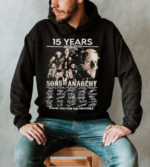 Official Top 15 years 2008 – 2023 SOn of Anarchy thank you for the memories signatures shirt