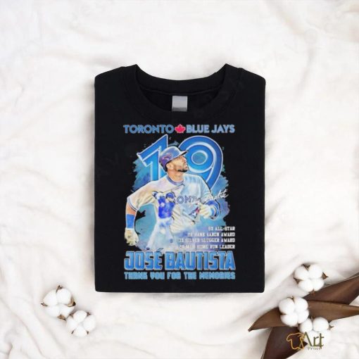 Official Toronto Blue Jays 19 Jose Bautista Thank You For The Memories Signature Shirt