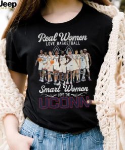 Official Uconn Huskeis Real Women love Basketball Smart Women love the Uconn signatures shirt