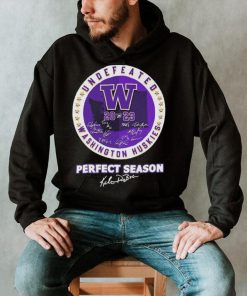 Official Undefeated 2023 Washington Huskies Perfect Season Signatures Shirt