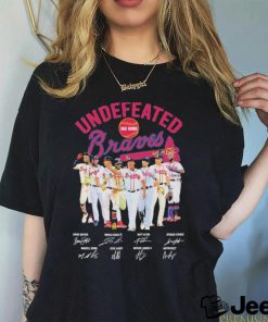 Official Undefeated Atlanta Braves 100 Wins Signatures 2023 Shirt