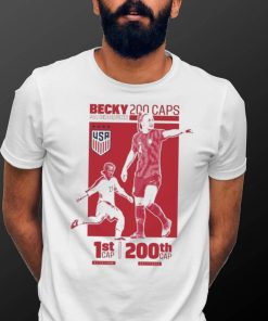 Official Uswnt Becky Sauerbrunn 200Th Cap Celebration Shirt