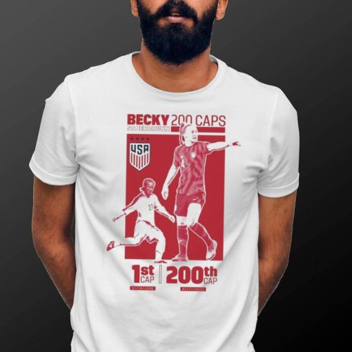 Official Uswnt Becky Sauerbrunn 200Th Cap Celebration Shirt