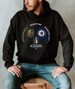 Official Vegas Golden Knights vs Winnipeg Jets 2023 NHL playoffs matchup shirt.