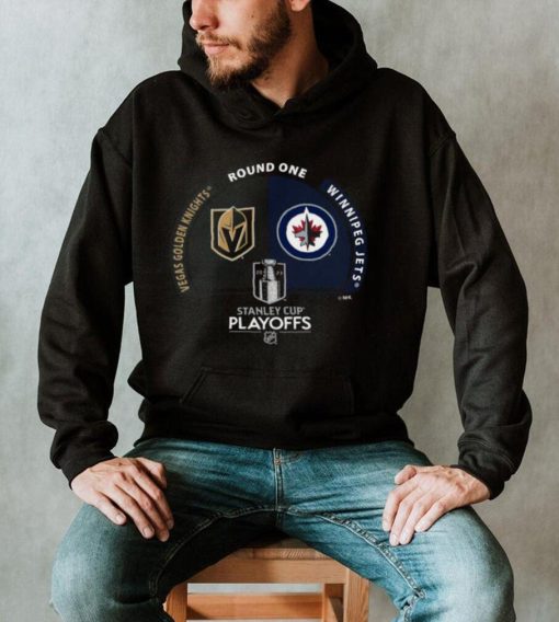 Official Vegas Golden Knights vs Winnipeg Jets 2023 NHL playoffs matchup shirt.