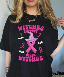 Official Witches Support Other Witches Halloween Witch Breast Cancer Shirt