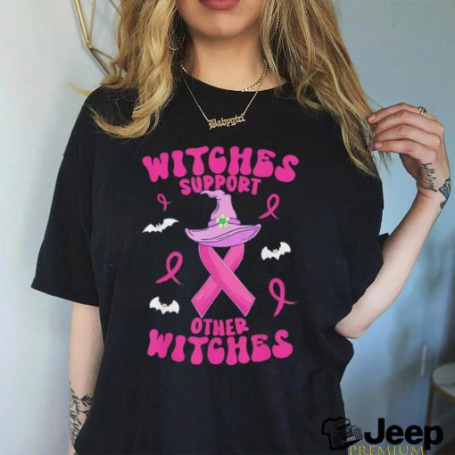 Official Witches Support Other Witches Halloween Witch Breast Cancer Shirt