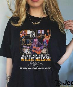 Official Years of 1956 2023 willie nelson thank you for your music shirt