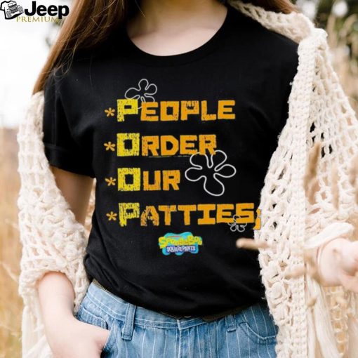 Official Youth People Order Our Patties Spongebob Squarepants Shirt