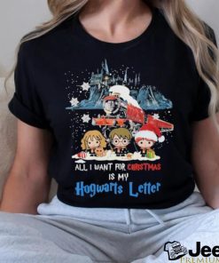 Official all I want for Christmas is my hogwarts letter logo shirt