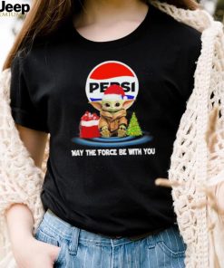 Official baby Yoda hat santa Pepsi may the force be with you logo christmas shirt