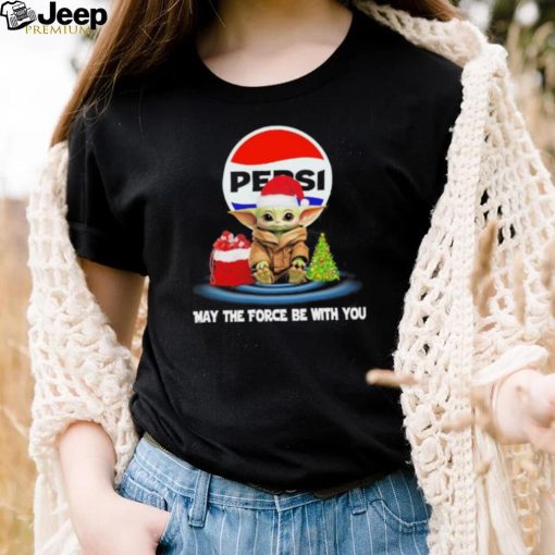 Official baby Yoda hat santa Pepsi may the force be with you logo christmas shirt