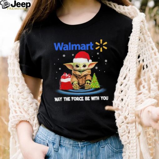 Official baby Yoda hat santa Walmart may the force be with you logo christmas shirt